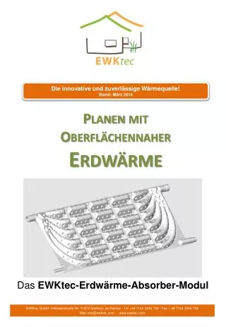 Planen mit Oberflächennaher Erdwärme