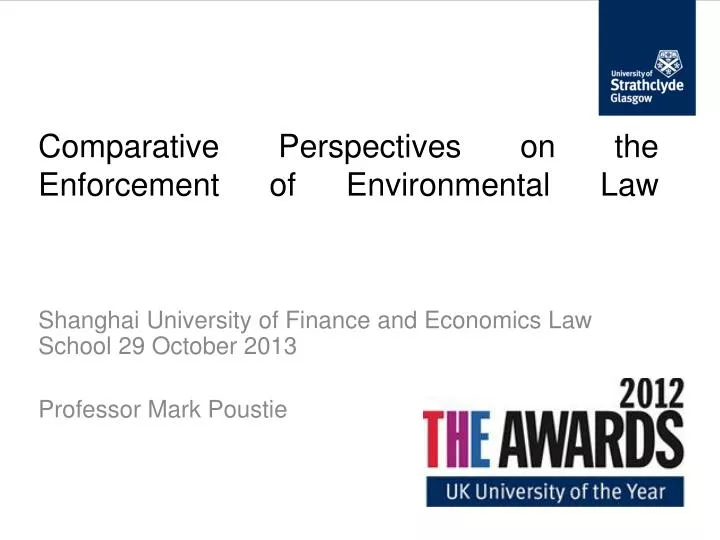 comparative perspectives on the enforcement of environmental law