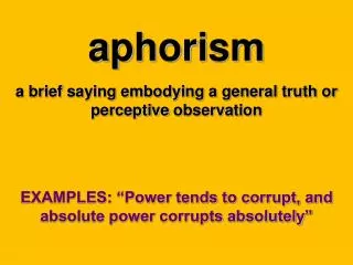 aphorism
