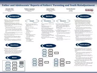 Father and Adolescents' Reports of Fathers' Parenting and Youth Maladjustment