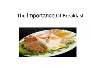 The Importance Of B reakfast