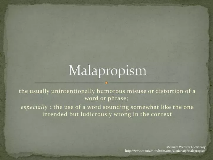 malapropism