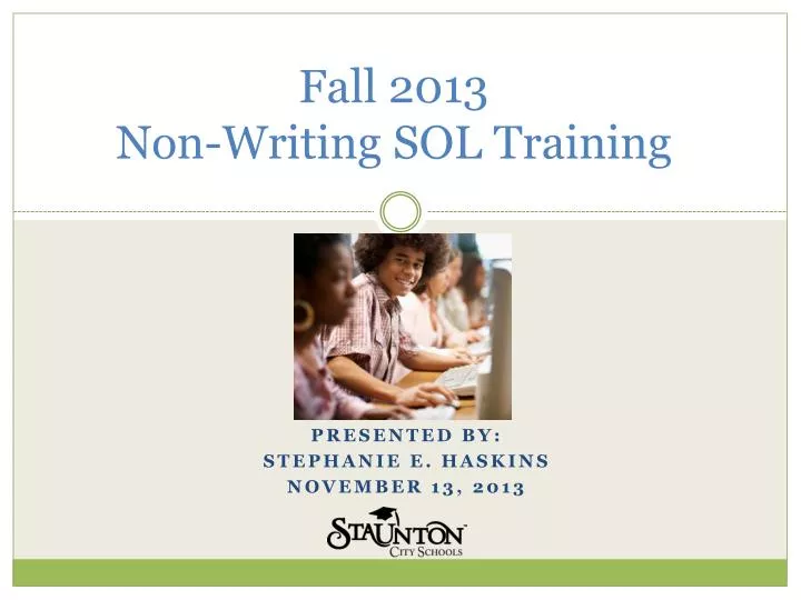 fall 2013 non writing sol training