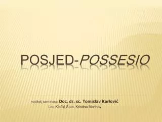 voditelj seminara doc dr sc tomislav karlovi lea kip i uta kristina marinov