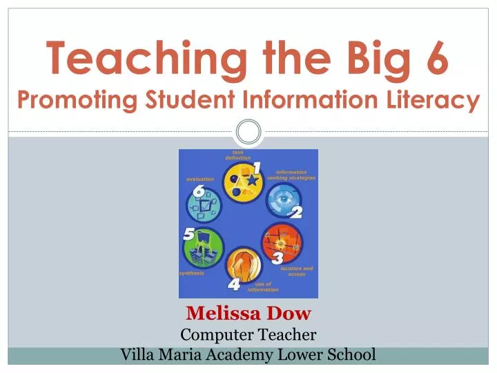 teaching the big 6 promoting student information literacy