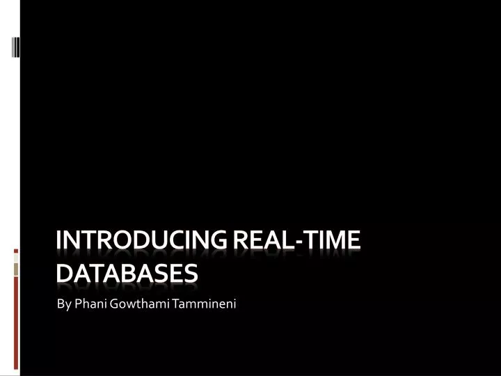 introducing real time databases