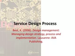 Service Design Process