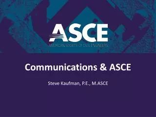 Communications &amp; ASCE