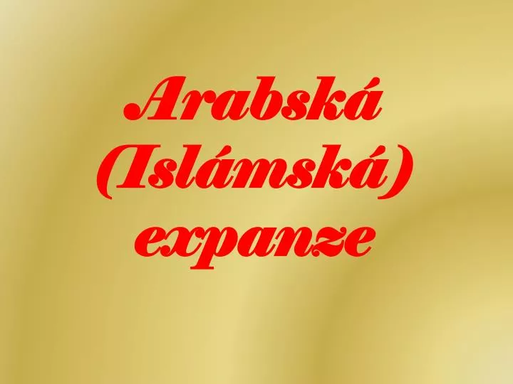arabsk isl msk expanze