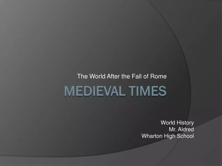 the world after the fall of rome