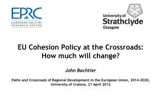 Context for Cohesion policy reform Cohesion policy reform proposals Key issues in he debate