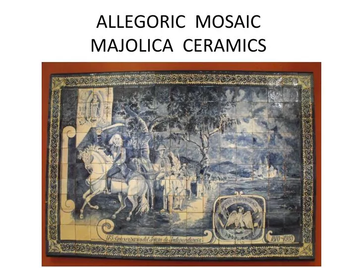 allegoric mosaic majolica ceramics