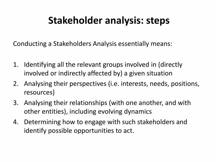 stakeholder analysis steps