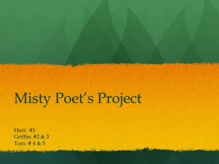 misty poet s project