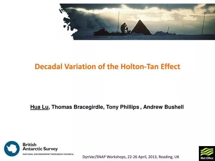 decadal variation of t he holton tan effect