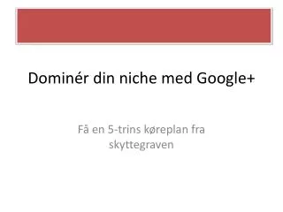 domin r din niche med google