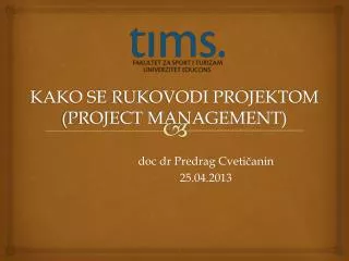 kako se rukovodi projektom project management