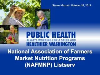 National Association of Farmers Market Nutrition Programs (NAFMNP) Listserv