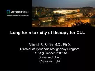 Long-term toxicity of therapy for CLL
