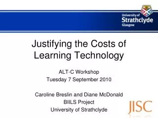 Justifying the Costs of Learning Technology