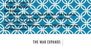 the war expands
