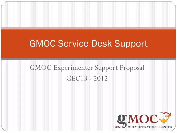 gmoc service desk support