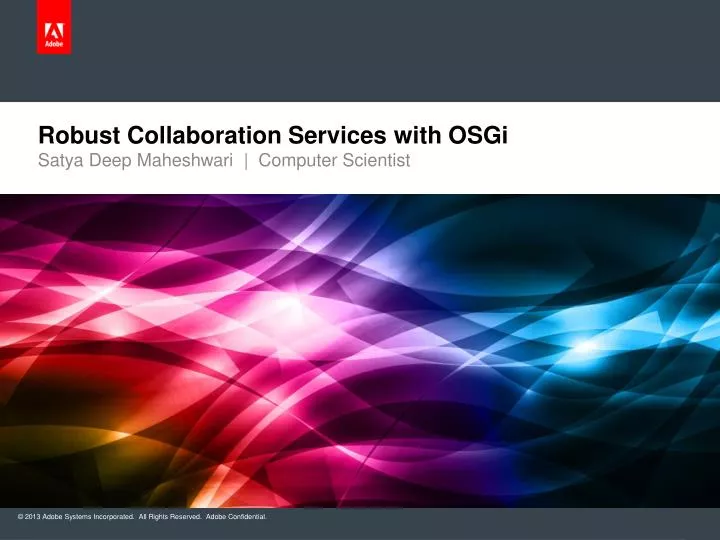 robust collaboration s ervices with osgi