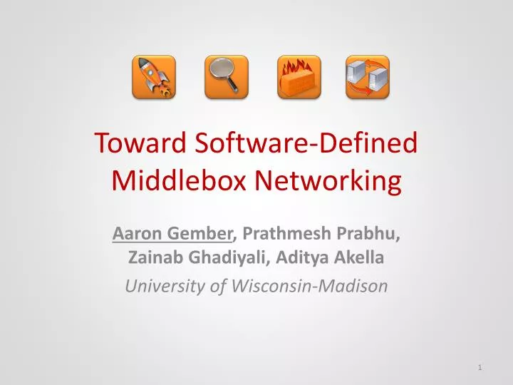 toward software defined middlebox networking