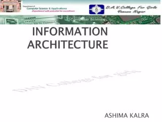 INFORMATION ARCHITECTURE