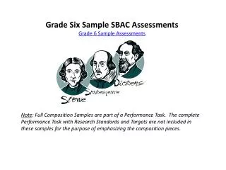 Grade Six Sample SBAC Assessments Grade 6 Sample Assessments