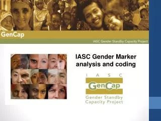IASC Gender Marker analysis and coding