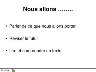 nous allons