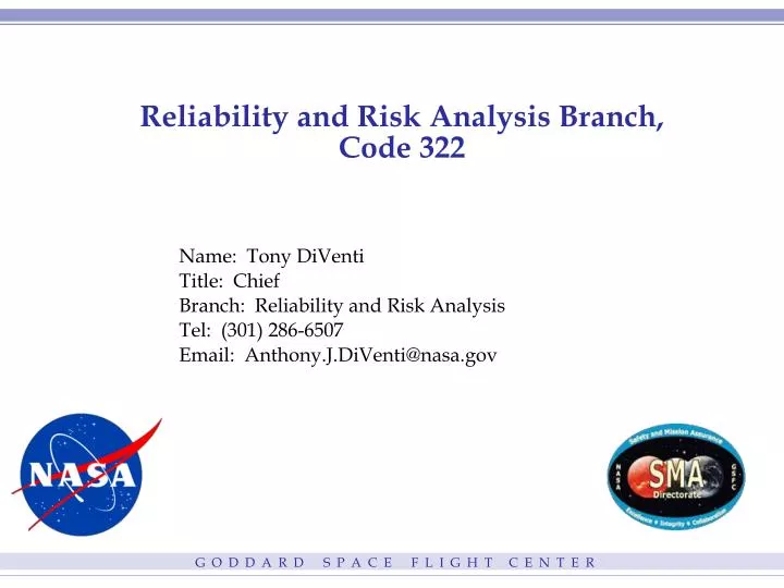 reliability and risk analysis branch code 322