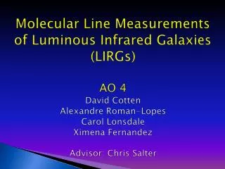 Luminous Infrared Galaxies ( LIRGs)