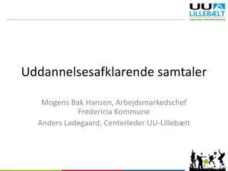 uddannelsesafklarende samtaler
