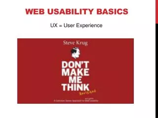 Web Usability basics