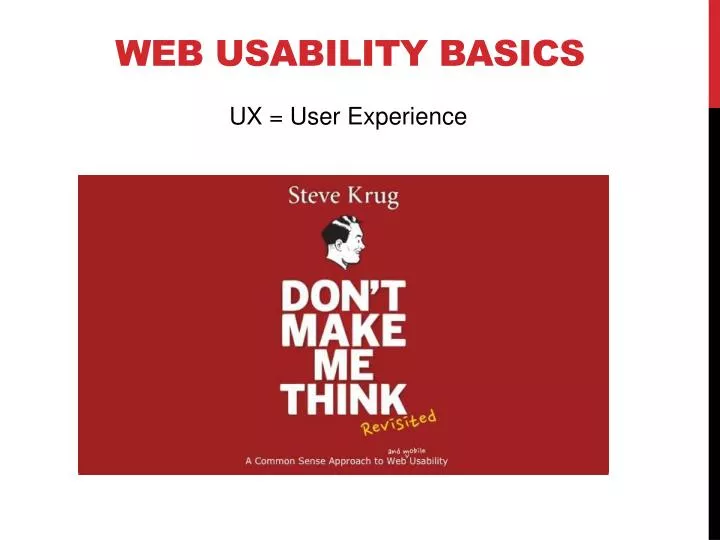 web usability basics