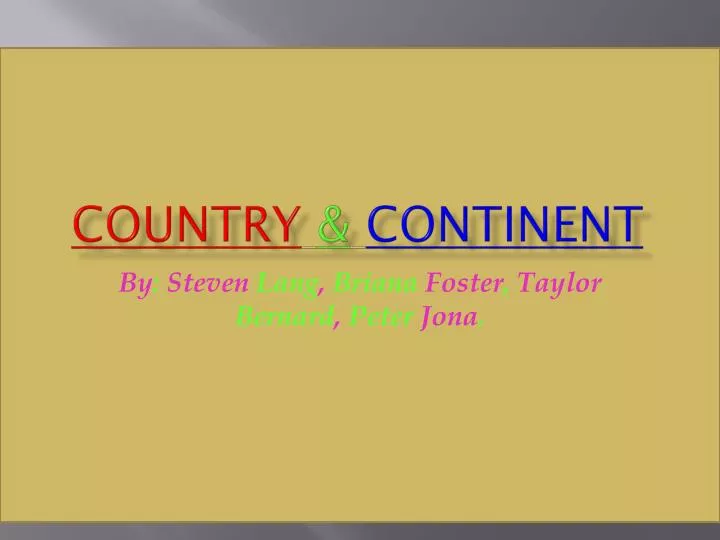country continent