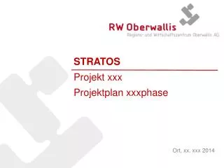 STRATOS Projekt xxx Projektplan xxxphase