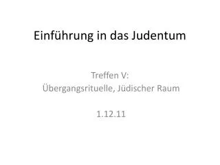 einf hrung in das judentum