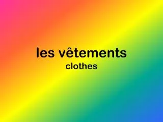les v tements clothes