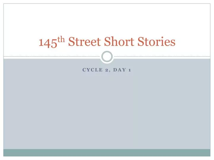 145 th street short stories