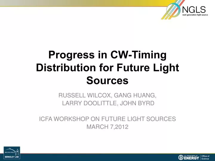 progress in cw timing distribution for future light sources