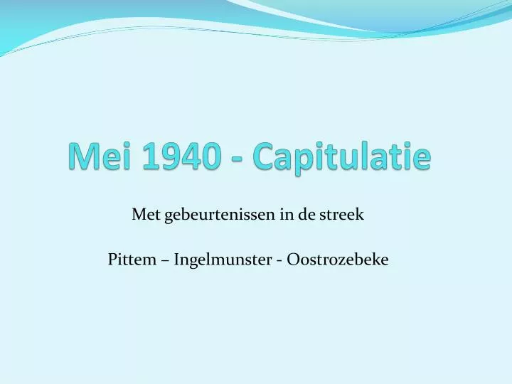 mei 1940 capitulatie