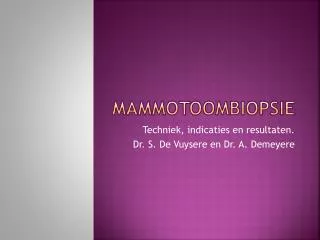 mammotoombiopsie