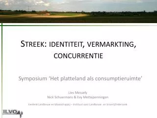 streek identiteit vermarkting concurrentie