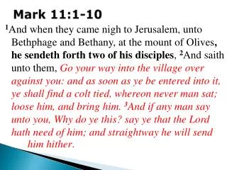Mark 11:1-10