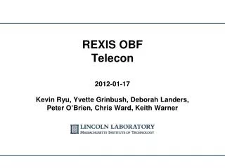 REXIS OBF Telecon