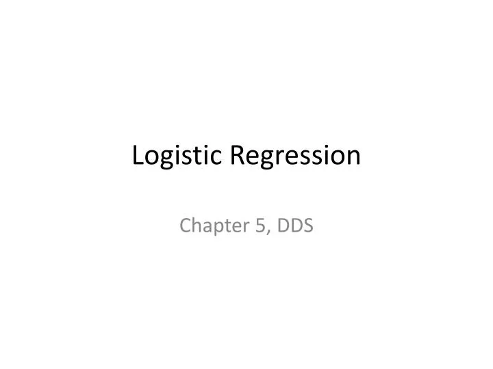 logistic regression