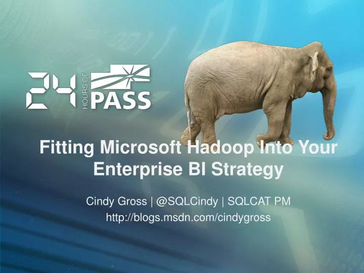 fitting microsoft hadoop i nto your enterprise bi strategy